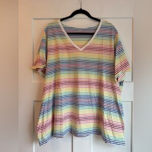 Lands' End Multicolor Striped Tee